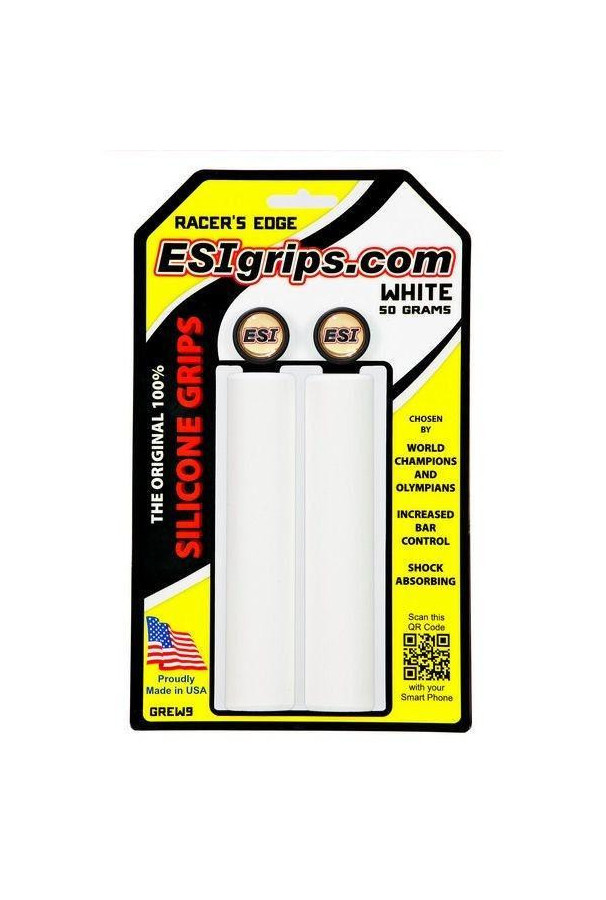 Chwyty Esi Grips Racer's Edge białe + korki