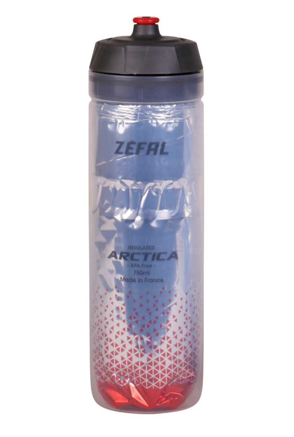 Bidon Zefal Arctica 75 750ML, srebrny-czerwony