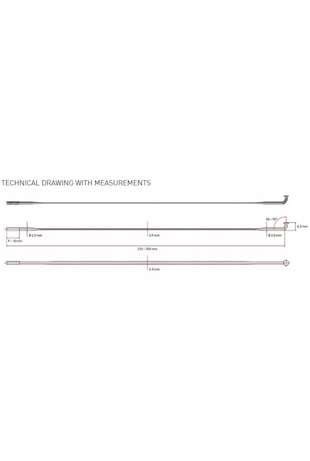 Szprycha DT Swiss Aerolite 2.0-2,3x0.9 284 mm