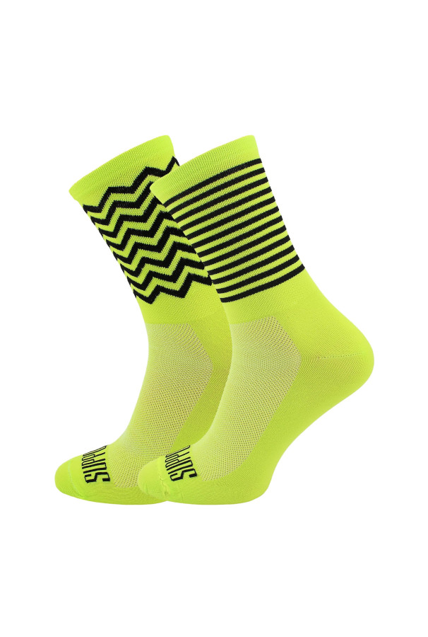 Skarpety Support Zig Zag Lime 45-46 EU