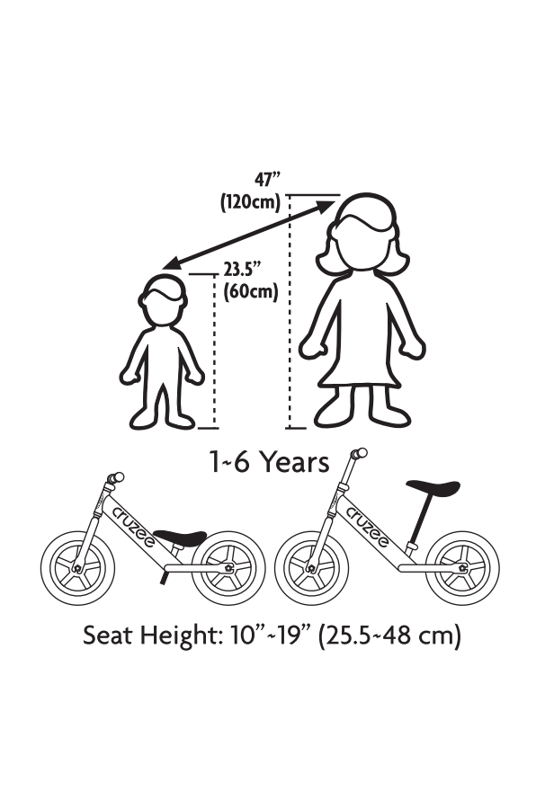 Rowerek biegowy Cruzee 12" żółty