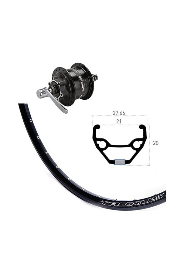 Koło przednie z dynamem w piaście 26" Shimano