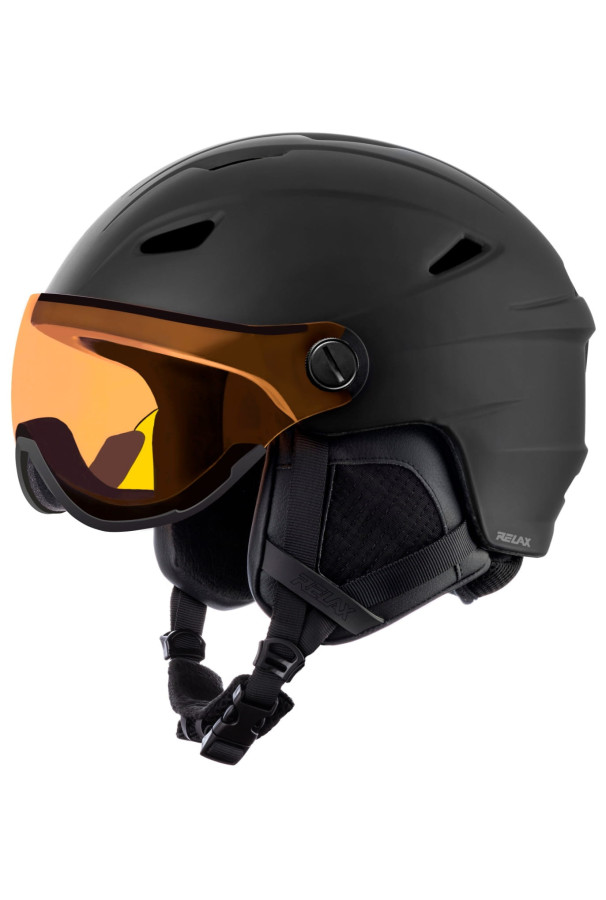 Kask narciarski z szybą Relax Stealth M 56-58 cm