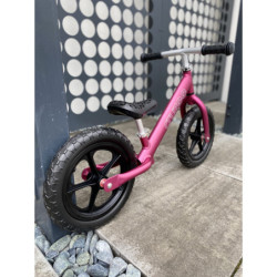 Rowerek biegowy Cruzee 12" różowy (czarne kółka)