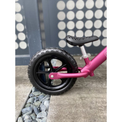 Rowerek biegowy Cruzee 12" różowy (czarne kółka)