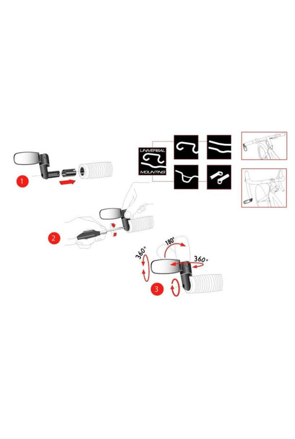 Lusterko rowerowe ZEFAL Spin nietłukące