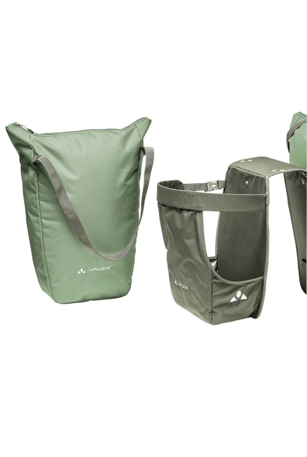 Podwójna sakwa rowerowa Vaude TwinShopper Green