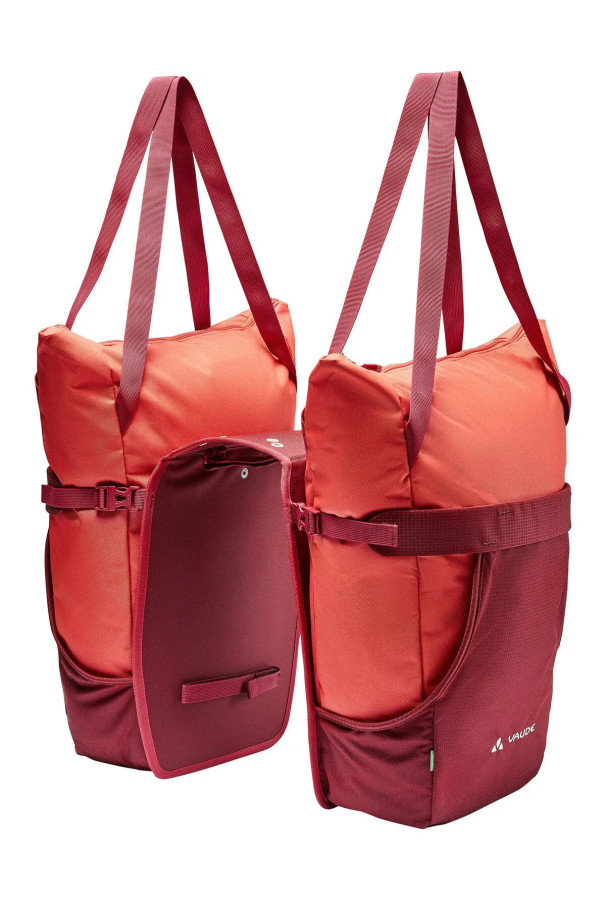 Podwójna sakwa rowerowa Vaude TwinShopper Red