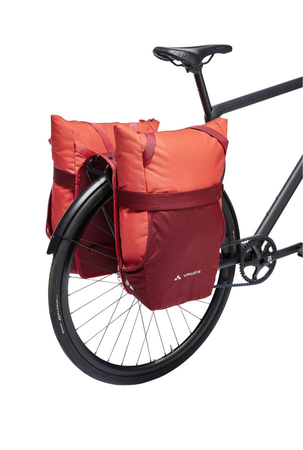 Podwójna sakwa rowerowa Vaude TwinShopper Red