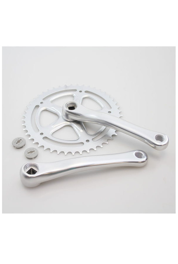 Niklowana korba rowerowa Merkloos ALU 46T