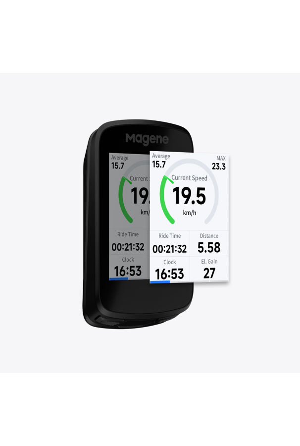 Licznik rowerowy komputer Magene C606 GPS + uchwyt + szkło hartowane