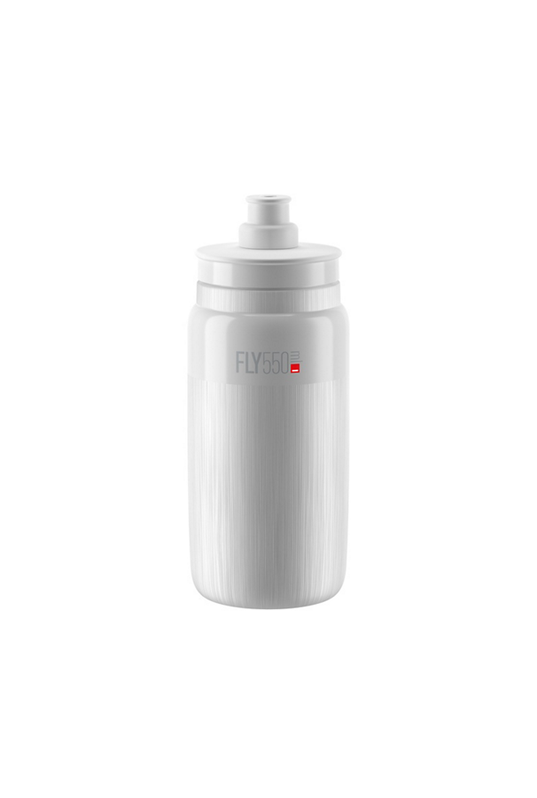 Bidon Elite Fly Tex White Grey logo 550ml
