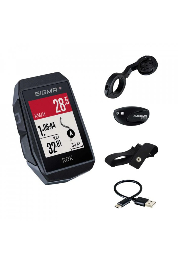 Licznik SIGMA ROX 11.1 EVO GPS HR CZARNY z pulsometrem