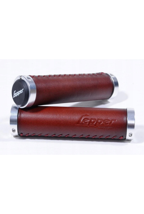 Chwyty skórzane Lepper 130 mm brązowe