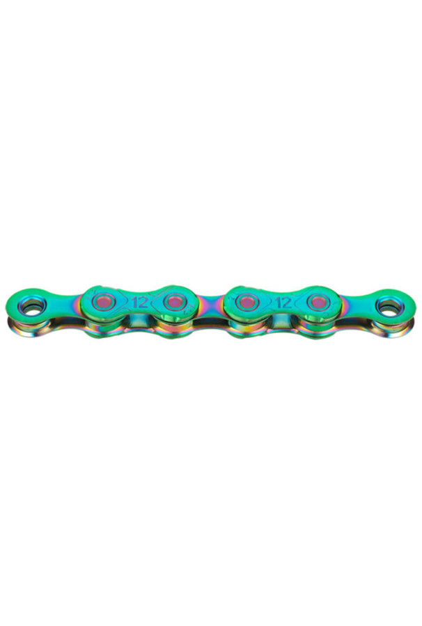 Łańcuch 12s KMC X12 AURORA Green 126 ogniw BOX WAX
