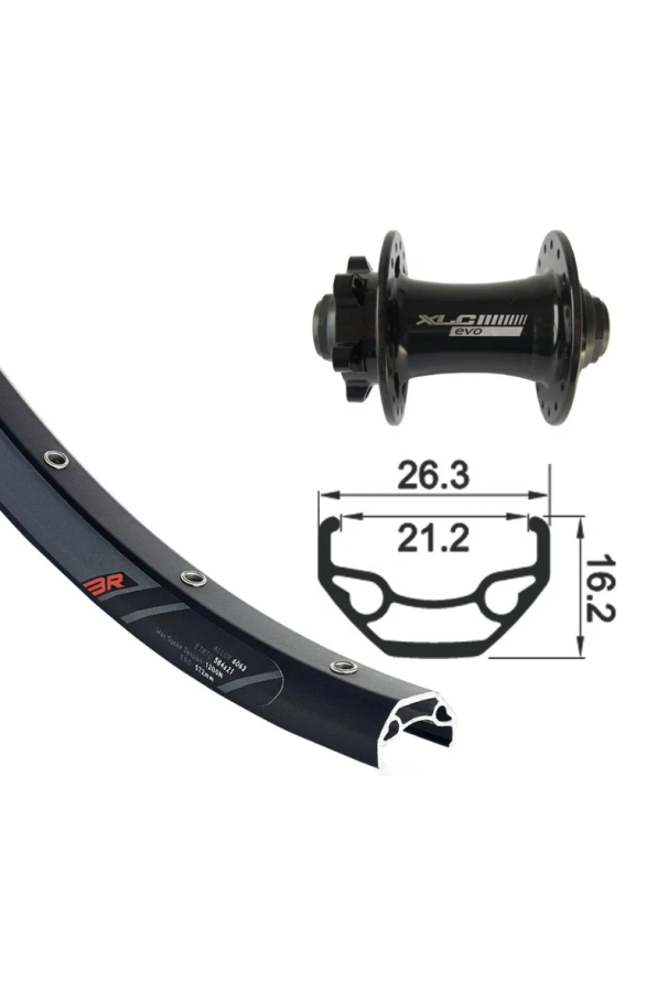 Koło przednie 29" XLC tarcza 6 śrub, 32 szprychy