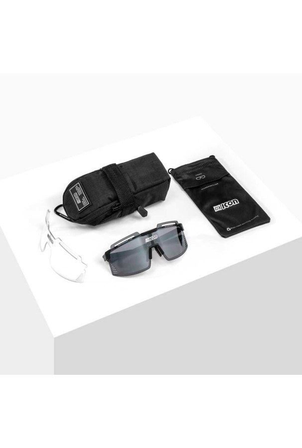 Okulary SCICON AEROWATT FOZA Black Gloss SCNPP Multimirror Silver