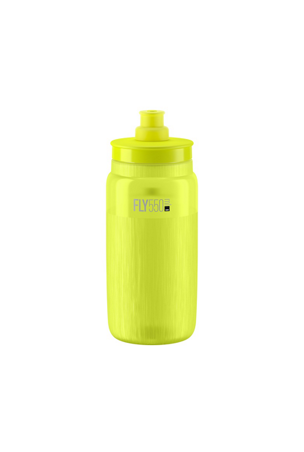 Bidon Elite Fly Tex Yellow Fluo Grey Logo 550 ml
