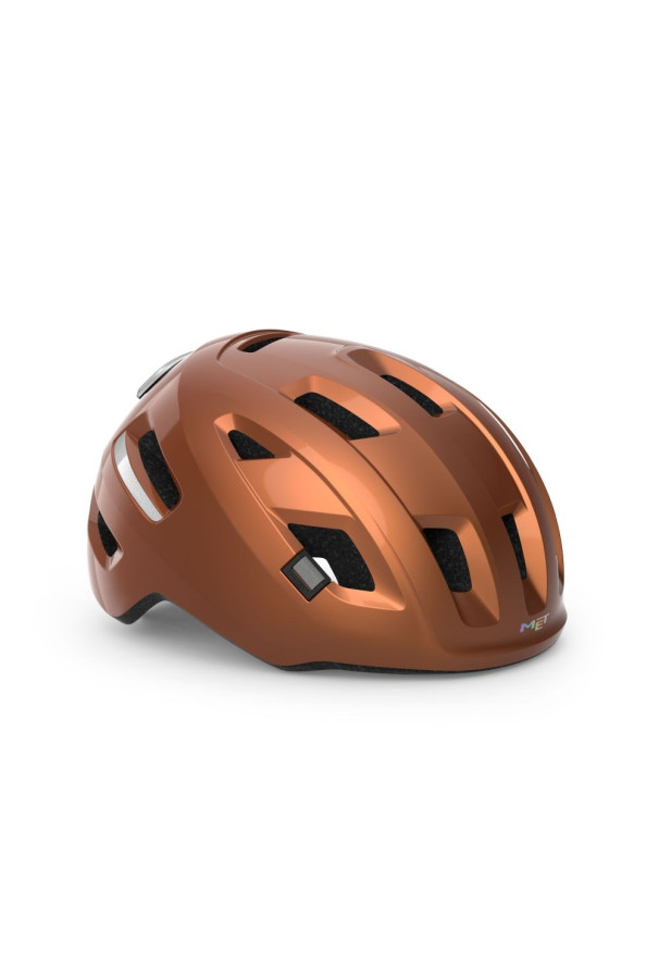 Kask rowerowy Met E-MOB z lampką M 56-58 cm brown