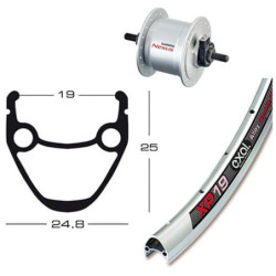 Koło przednie 28" dynamo w...