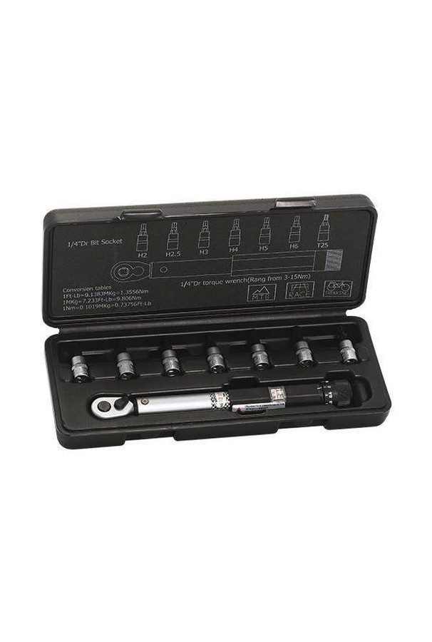 Klucz dynamometryczny 3-15 Nm XLC + końcówki