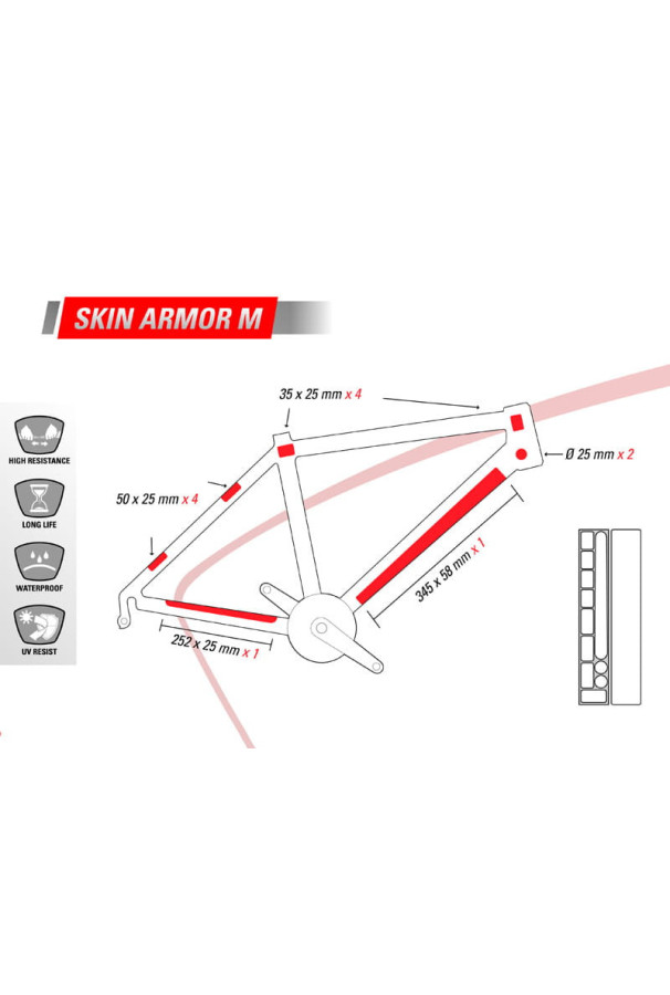 Naklejki ochronne na ramę Zefal Skin Armor M