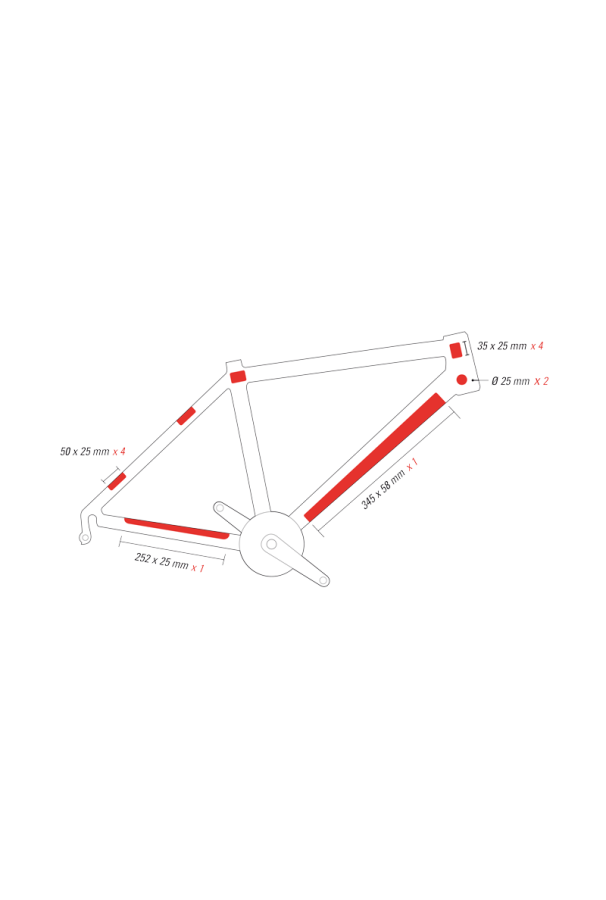 Naklejki ochronne na ramę Zefal Skin Armor M