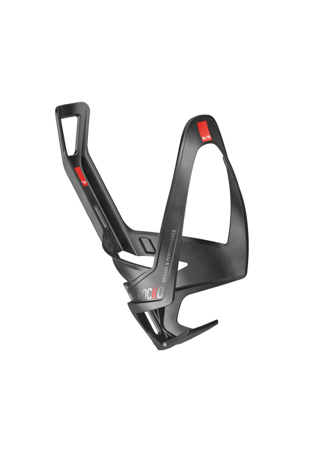 Koszyk na bidon Elite Rocko Carbon czarny/czerwony