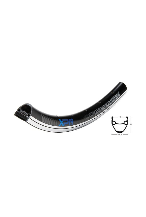 Obręcz EXAL XP19 czarna 28" 19-622 36 szprych
