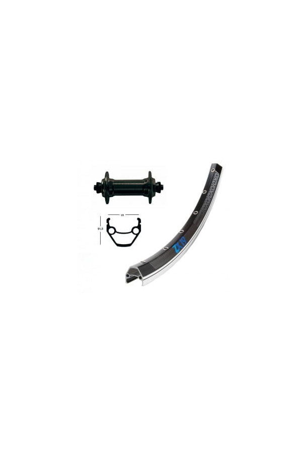 Koło przednie 28x1.75 36H Exal ZX 19-622 czarne