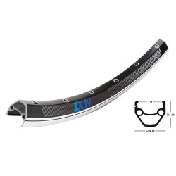 Obręcz EXAL ZX19 czarna 28" 19-622 32 szprychy