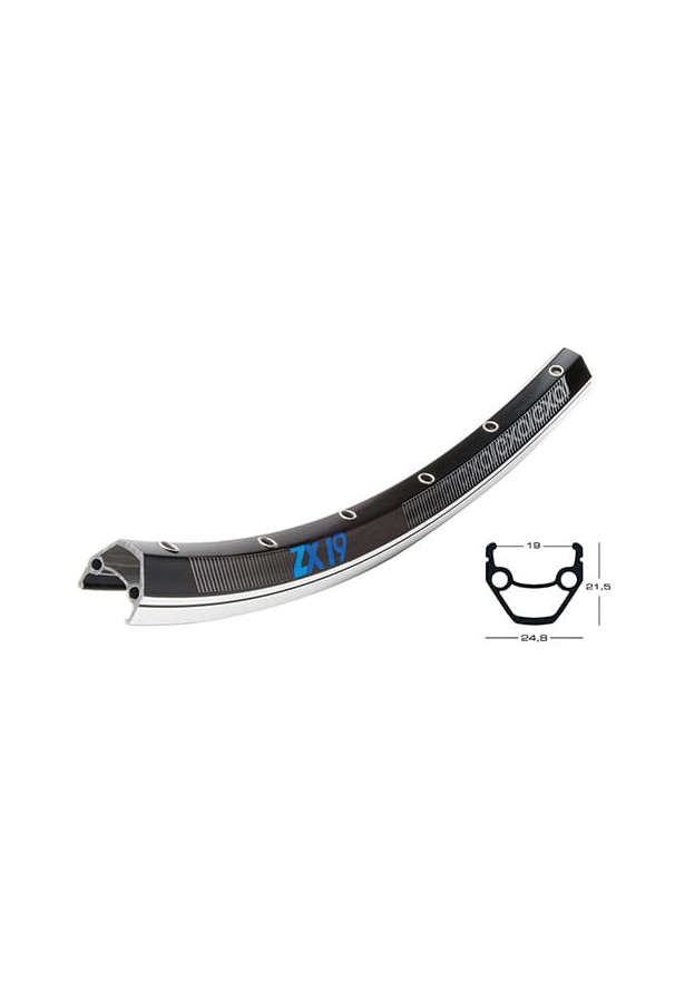 Obręcz EXAL ZX19 czarna 28