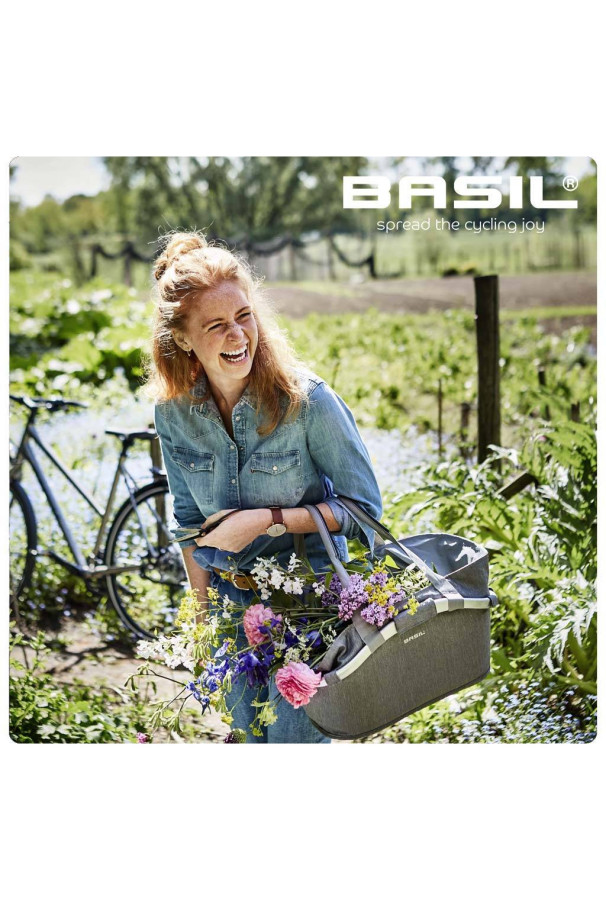 Tylny koszyk rowerowy Basil CarryAll szary