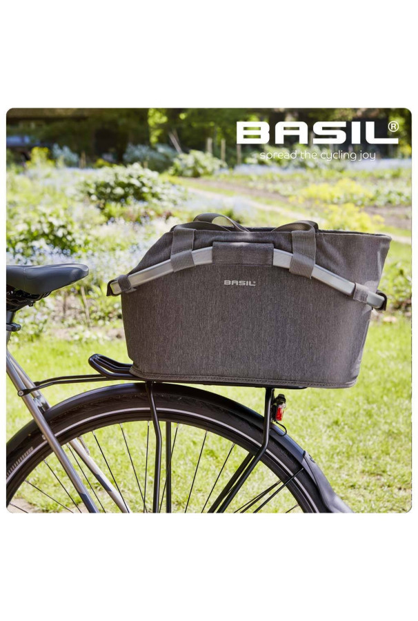 Tylny koszyk rowerowy Basil CarryAll szary