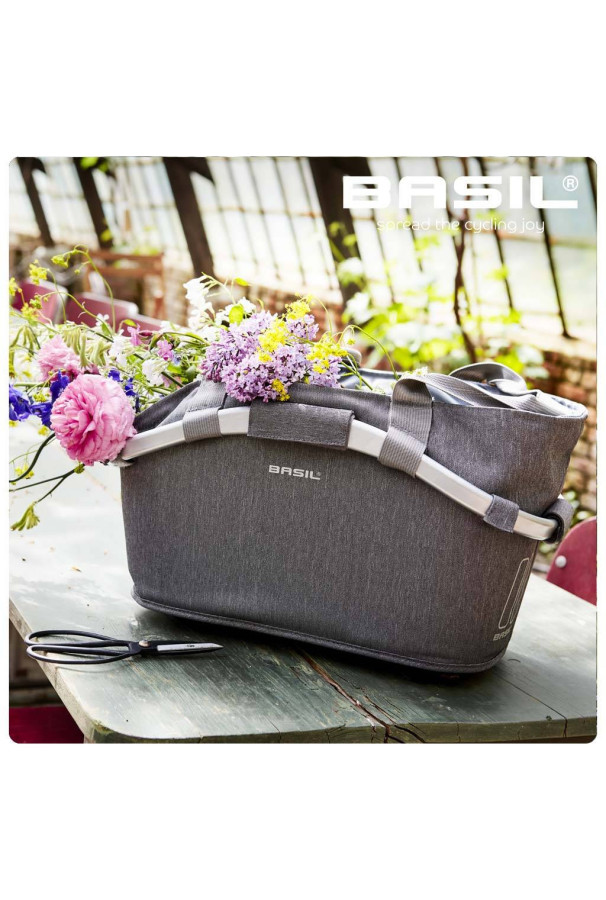 Tylny koszyk rowerowy Basil CarryAll szary