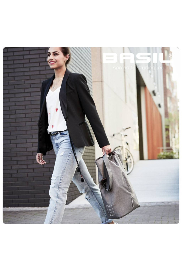 Torba rowerowa Basil Shopper City szara