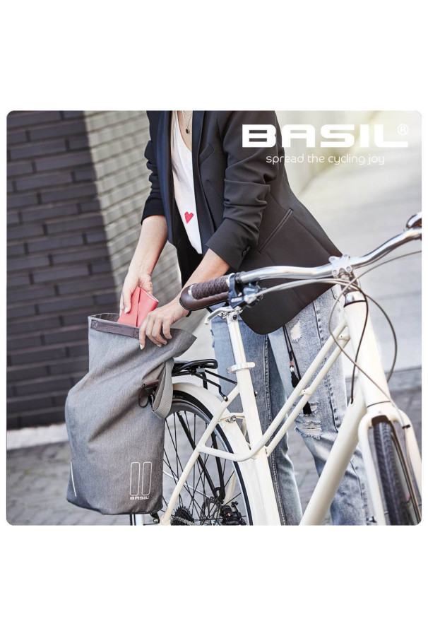 Torba rowerowa Basil Shopper City szara