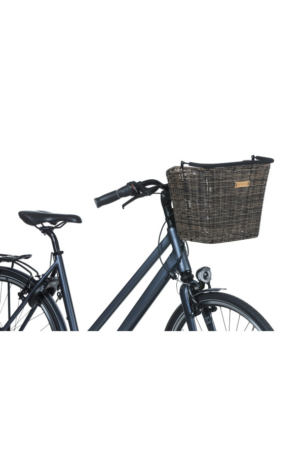 Koszyk rowerowy na stałe Basil Bremen Rattan Jasny Brąz