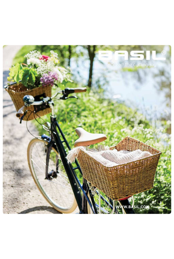 Tylny koszyk rowerowy Basil Cento Rattan