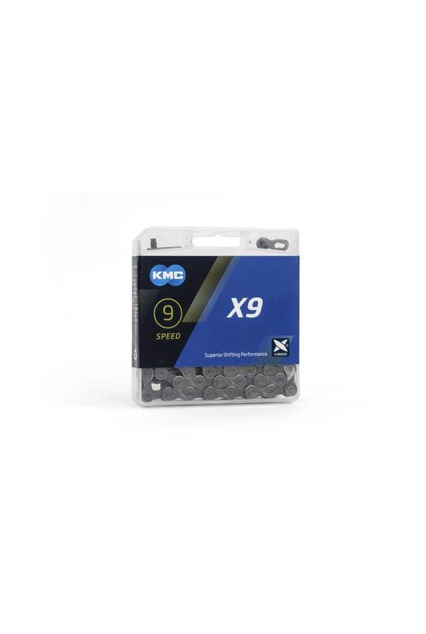 Łańcuch KMC X9 9rz szary 114 ogniw