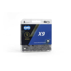 Łańcuch KMC X9 9rz szary 114 ogniw
