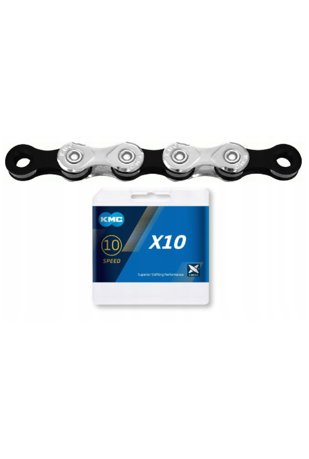 Łańcuch KMC X10 10rz. szary 114 ogniw