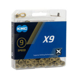 Łańcuch KMC X9 9rz 114 ogniw złoty