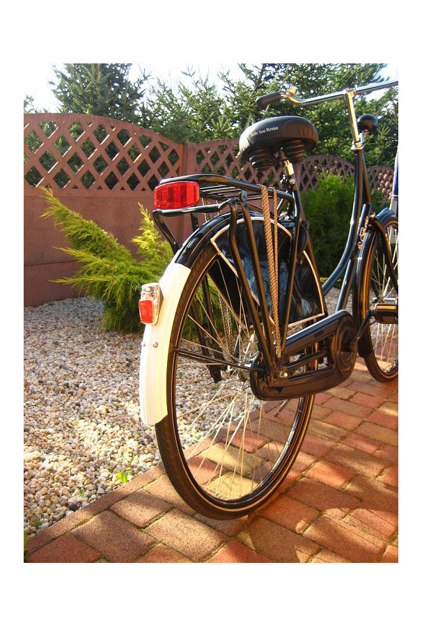 Błotnik tylny metalowy czarny ze złotą liniaturą