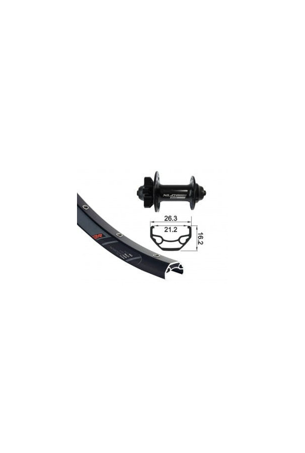 Koło przednie 26" XLC tarcza 6 śrub, 32 szprychy