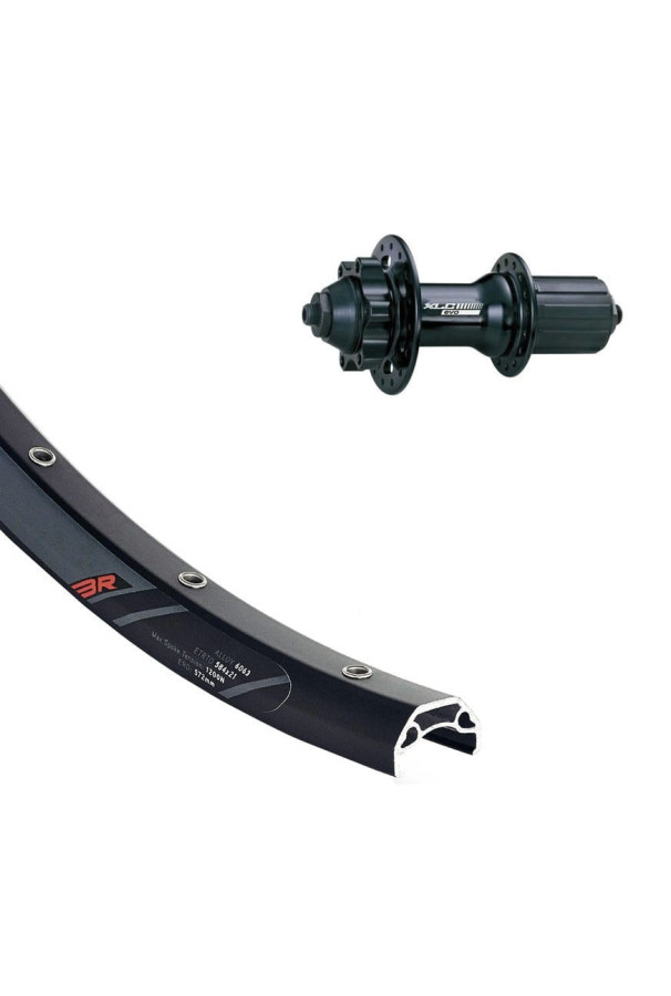 Koło tylne 26" kaseta, tarcza 6 śrub, 32 szprychy