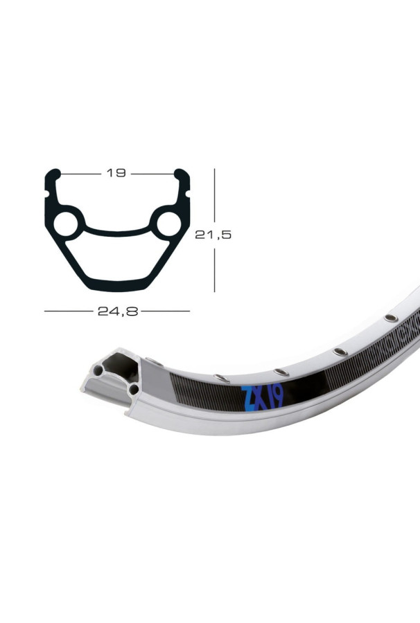 Obręcz Exal ZX 19 26" srebrna 19-559