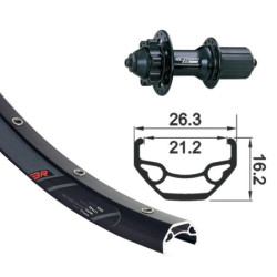 Koło tylne XLC  27,5" tarcza 6-śrub 32 szprychy
