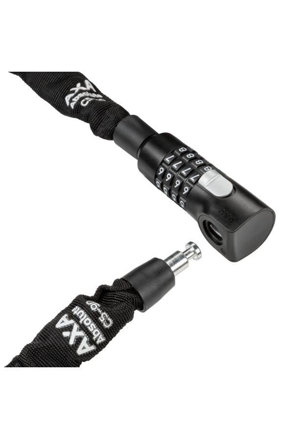 Zapięcie - Łańcuch na szyfr AXA Absolute C5-90 czarny