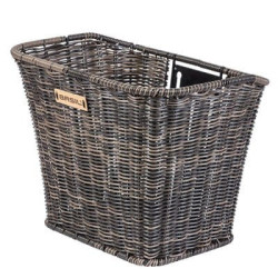 Koszyk rowerowy na stałe Basil Bremen Rattan Ciemny Brąz